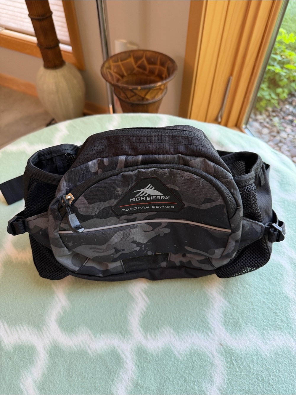 High Sierra Gray & Black Camo Waist Pack - Tokopah 3 Liter Capacity